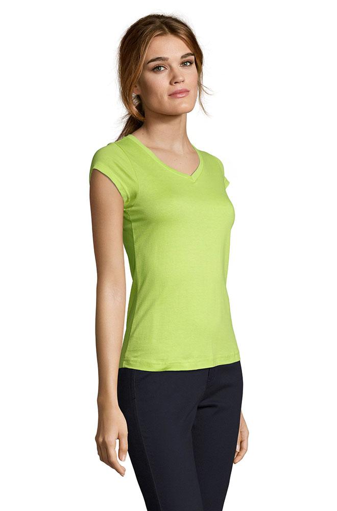 Sols Ženska majica V izrez Moon Apple Green veličina 3XL 11388 - detalj