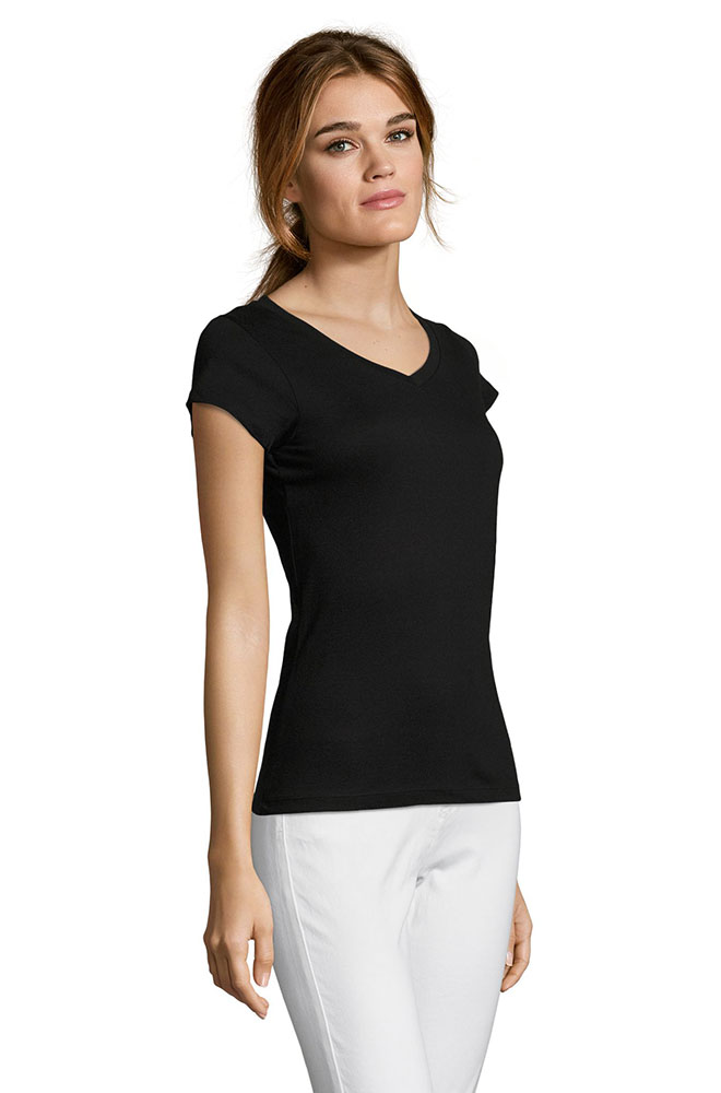 Sols Ženska majica V izrez Moon Black veličina 3XL 11388 - detalj