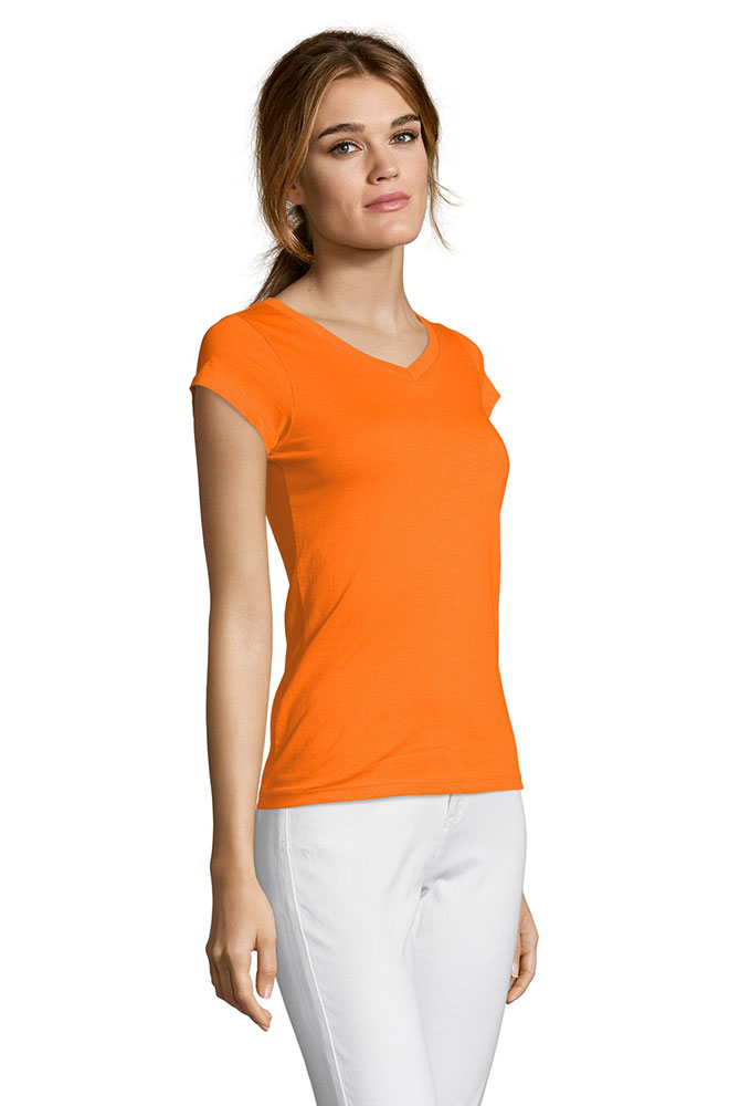 Sols Ženska majica V izrez Moon Orange veličina M 11388 - detalj
