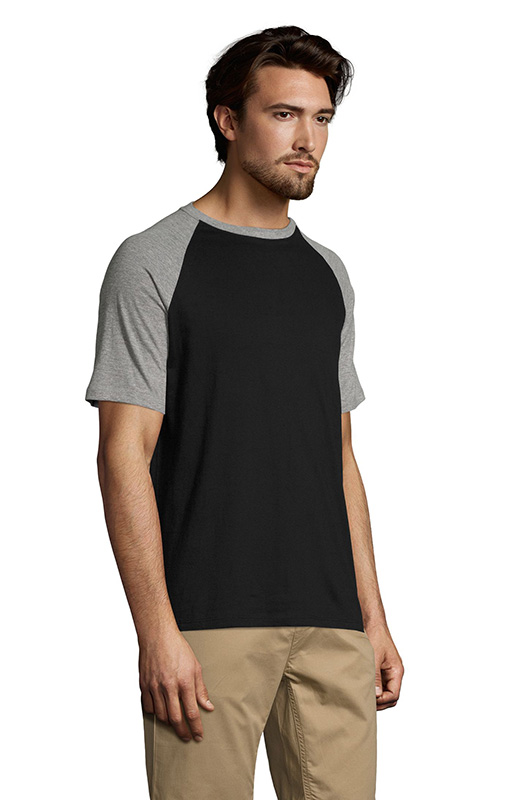 Sols Muška majica Funky black/melange grey veličina XXL 11190 - detalj