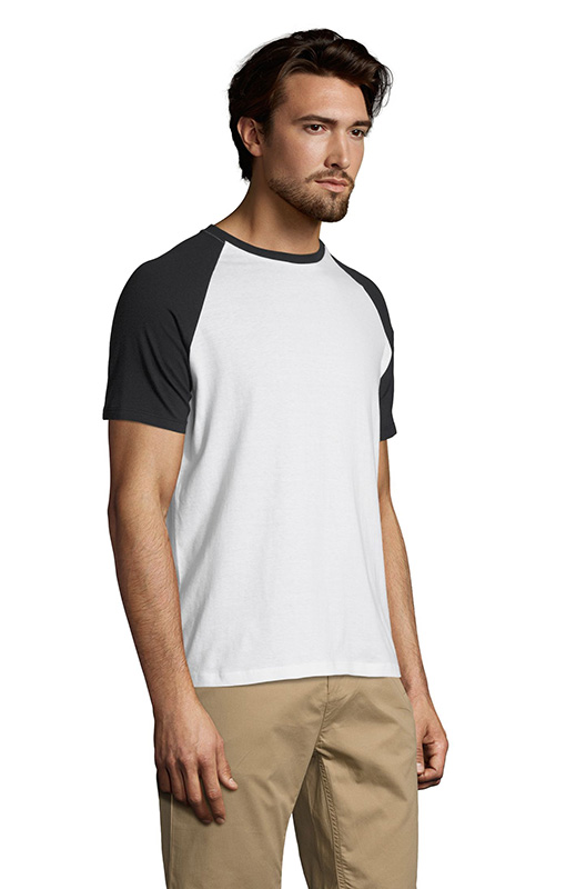 Sols Muška majica Funky white/navy veličina XXL 11190 - detalj