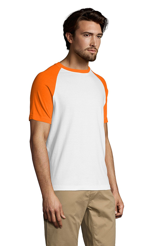 Sols Muška majica Funky white/orange veličina XXL 11190 - detalj