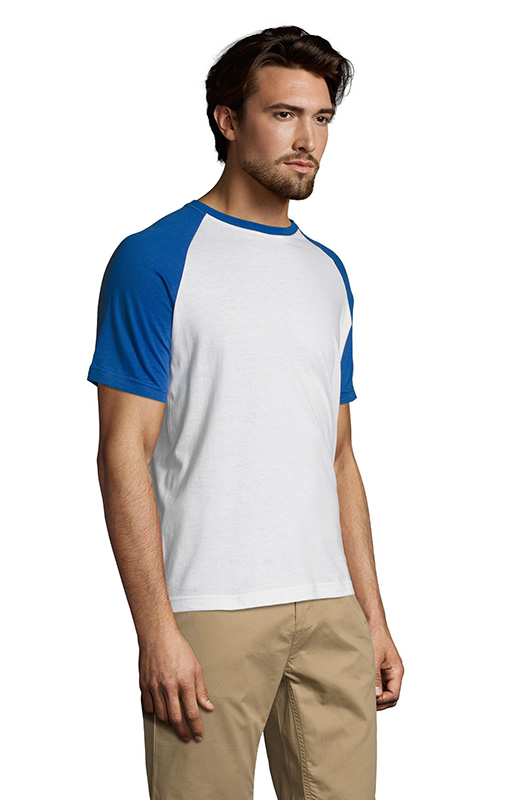 Sols Muška majica Funky white/blue veličina S 11190 - detalj