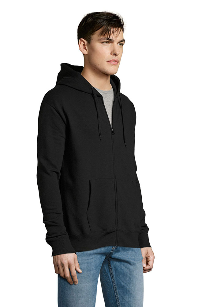 Sols Muška dukserica Seven Black veličina 3XL 47800 - detalj