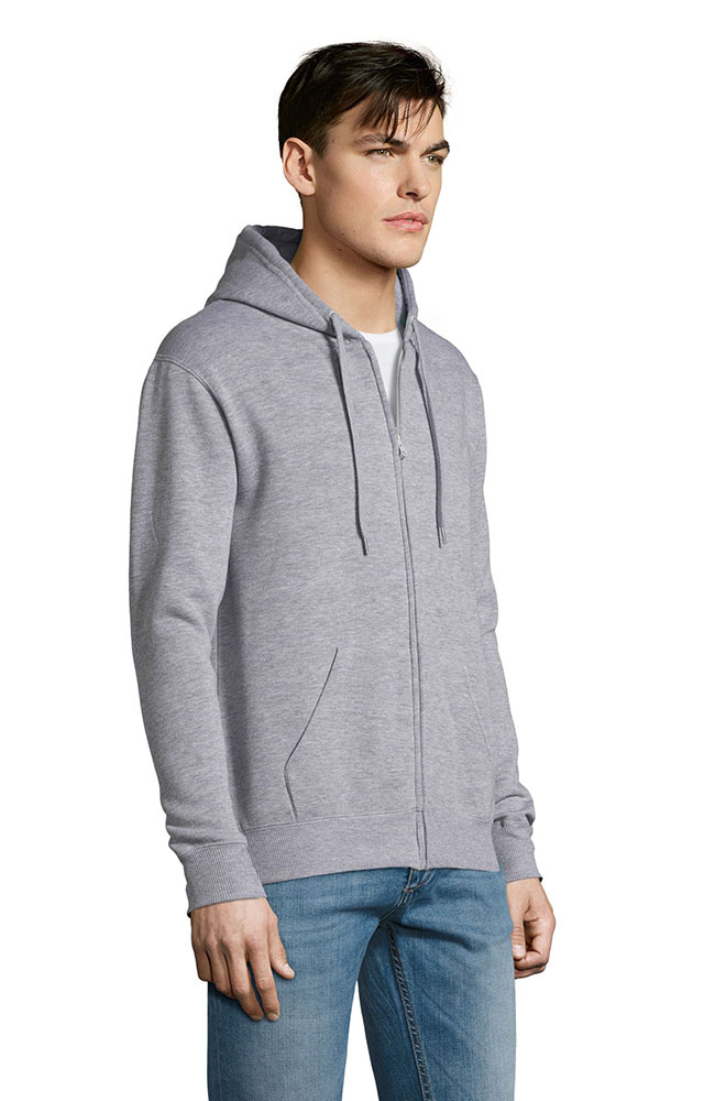 Sols Muška dukserica Seven Grey Melange veličina L 47800 - detalj