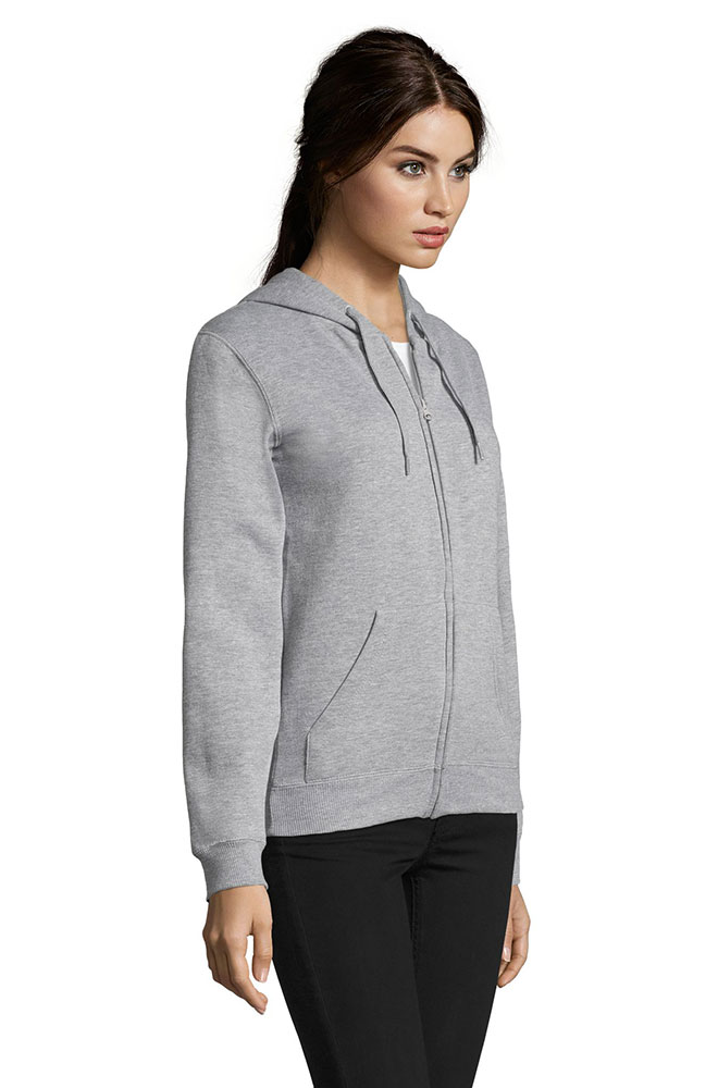 Sols Ženska dukserica Seven Grey Melange veličina S 47900 - detalj