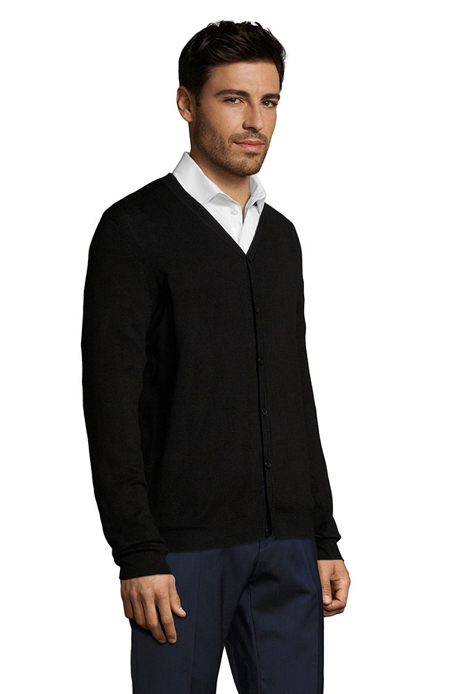 Sols Muški džemper na kopčanje Griffith Black veličina 3XL 01715 - detalj