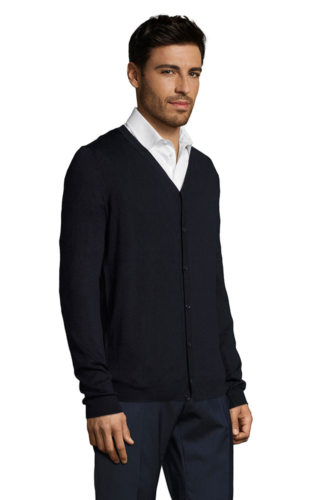 Sols Muški džemper na kopčanje Griffith Navy veličina 3XL 01715 - detalj