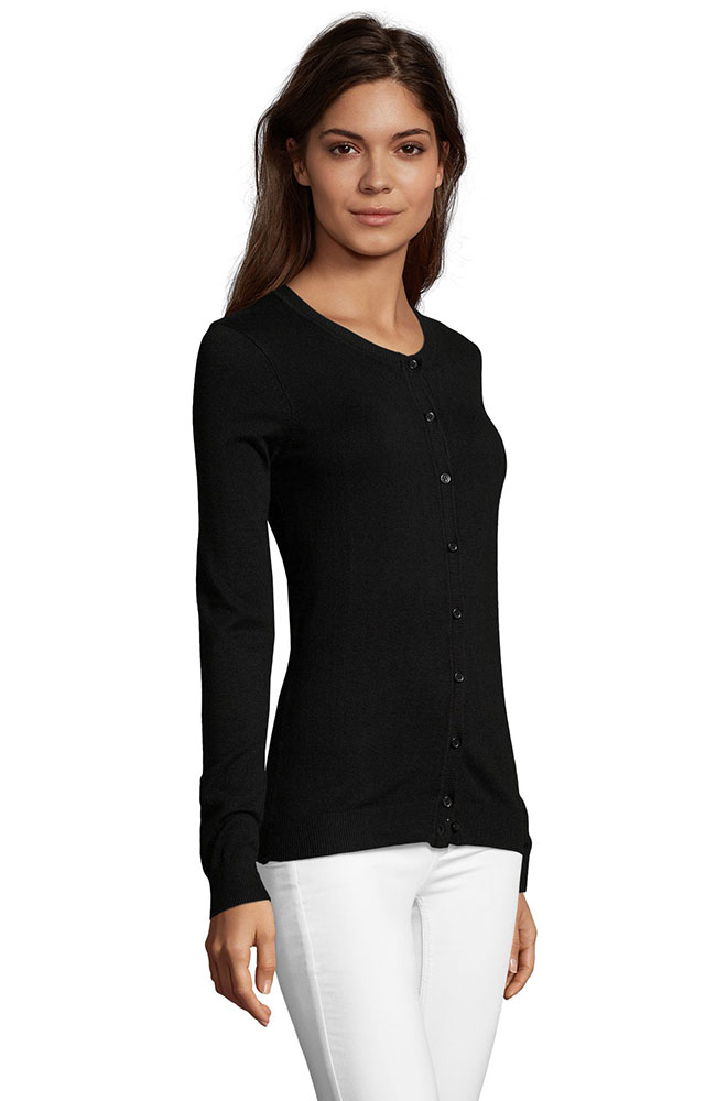 Sols Ženski džemper na kopčanje Griffin Black veličina M 01716 - detalj