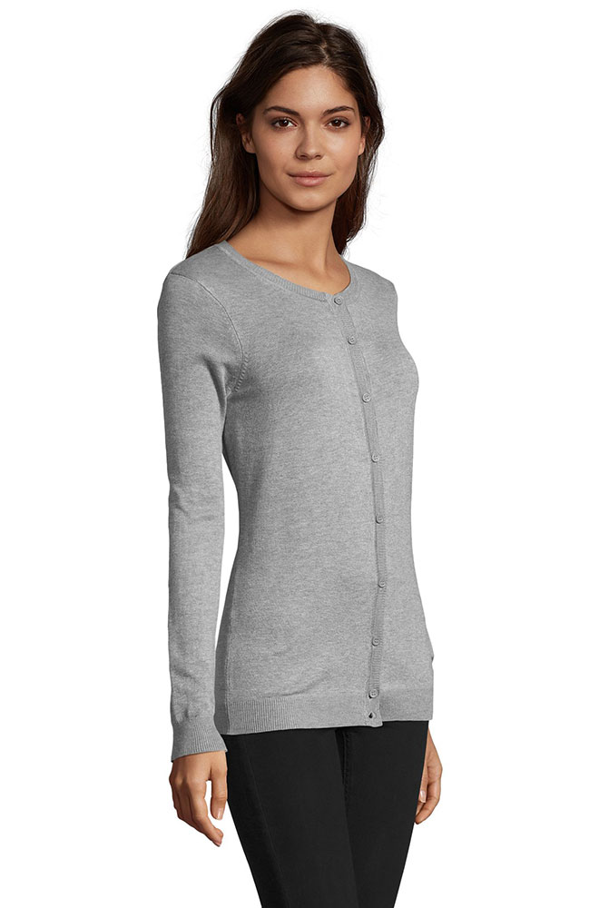 Sols Ženski džemper na kopčanje Griffin Grey veličina L 01716 - detalj