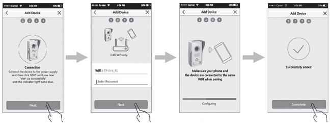Wi-Fi smart interfon DPV-WIFI - detalj
