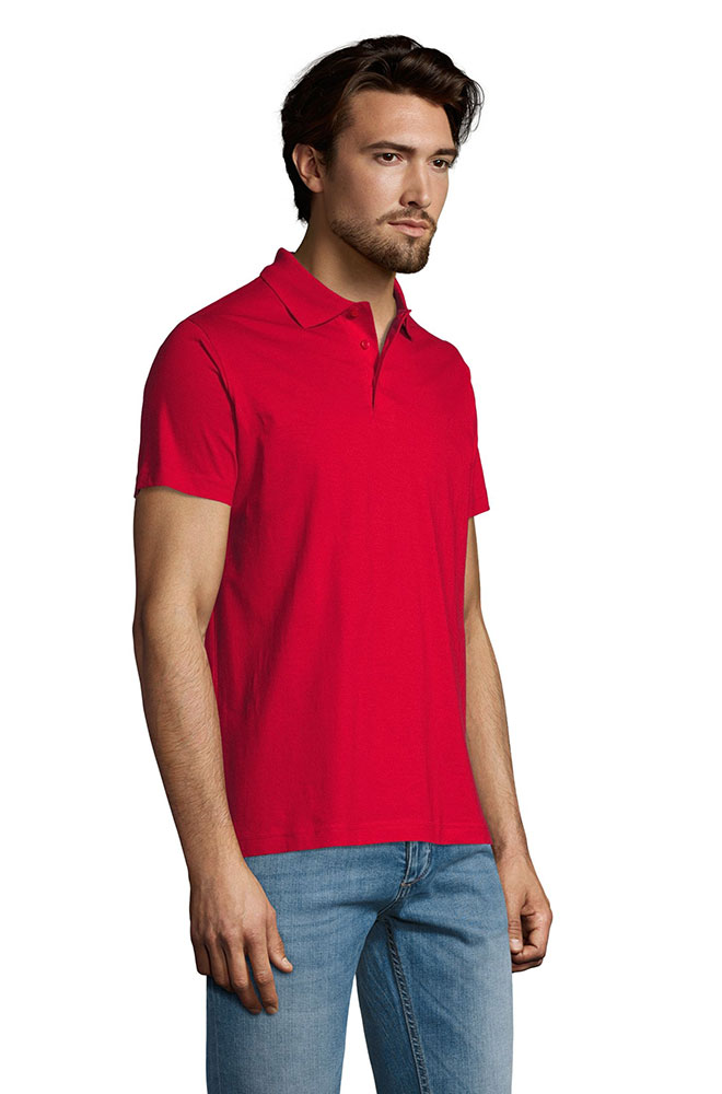 Sols Polo majica Precsott Red veličina L 11377 - detalj