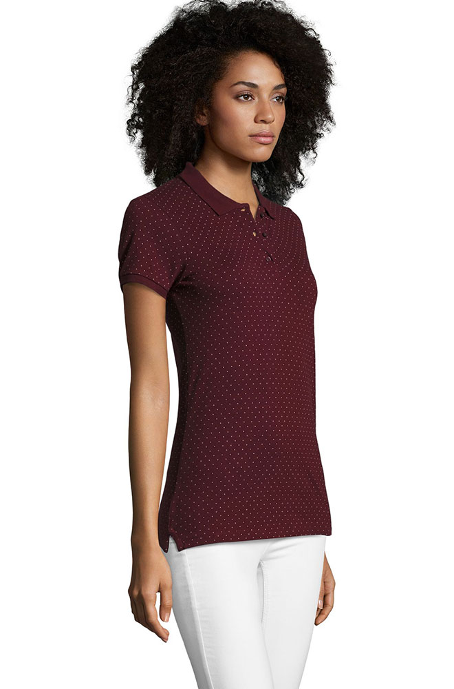 Ženska majica sa kragnom Brandy Burgundy veličina S Sols 01707 - detalj