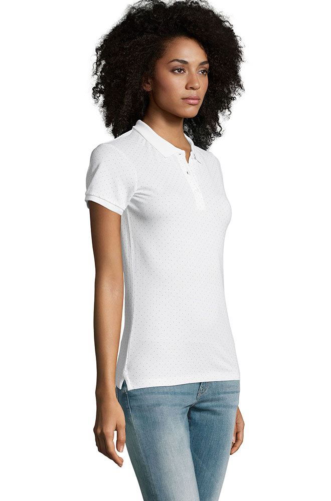 Ženska majica sa kragnom Brandy White veličina XXL Sols 01707 - detalj