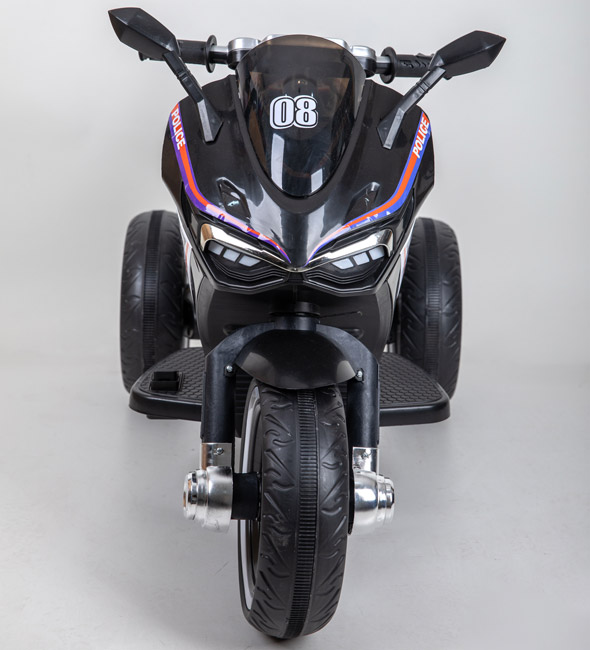 Dečiji motor na akumulator Police Crni - detalj