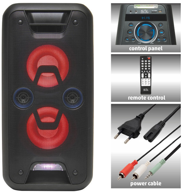 Bluetooth Zvučna kutija sa punjivom baterijom 120W SAL PAR220BT - detalj
