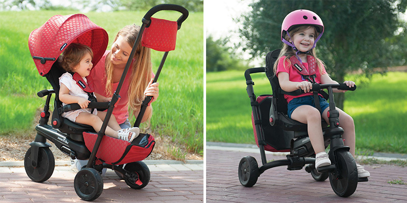 SMART TRIKE Tricikl FOLDING 700 8 u 1 crveni - sa kočnicom - detalj