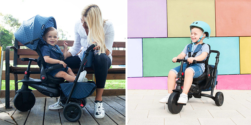 SMART TRIKE Tricikl FOLDING 700 8 u 1 plavi - sa kočnicom - detalj