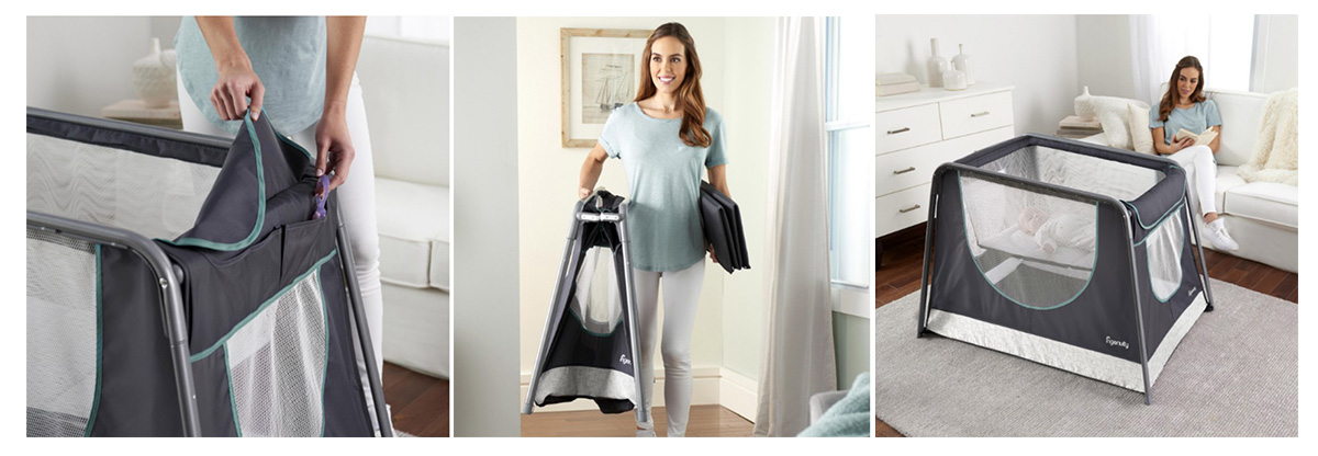 KIDS II Ingenuity Prenosivi krevetac 2 nivoa Travel Simple Cot - BEAUMONT 11163 - detalj