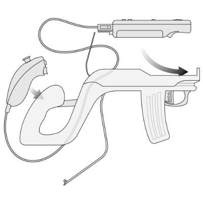 Puška za Nintendo Wii - detalj