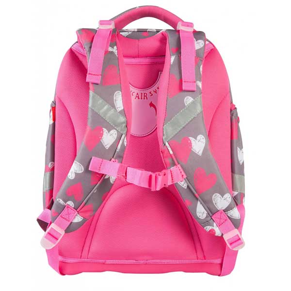Target školski ranac Superlight Petit Grey Hearts 26237 - detalj