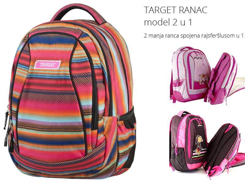 Target 2u1 Ranac Classic Sunset Pink 21434 - detalj