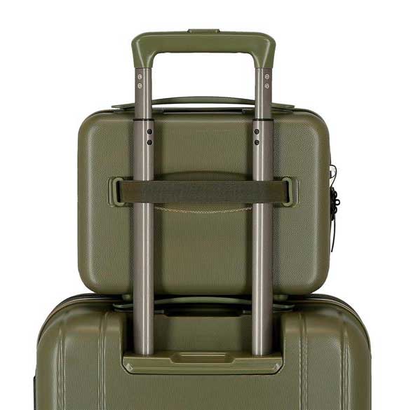 Kofer neseser za kozmetiku Movom Wood dark green 53139 - detalj