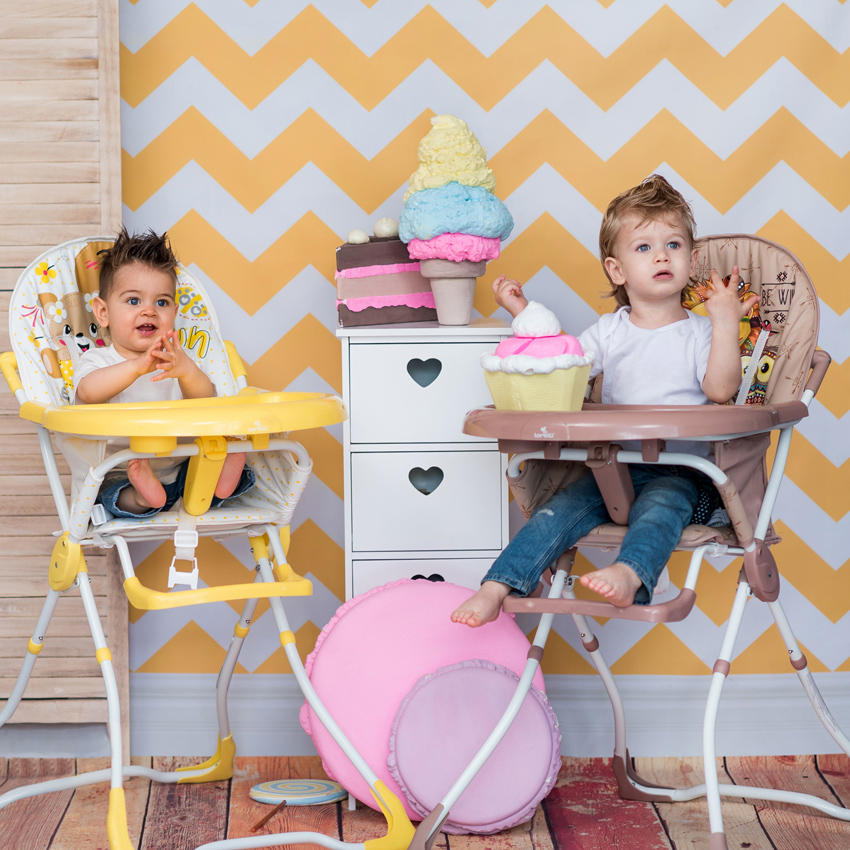 Lorelli Stolica hranilica za bebe Marcel Pink hearts 10100322111 - detalj