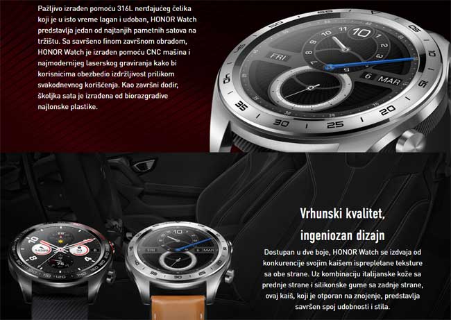 Pametni sat HONOR Magic Black - detalj