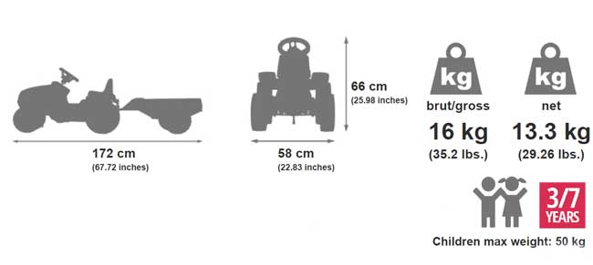Claas Dečiji traktor na pedale Falk Toys 1011AB - detalj