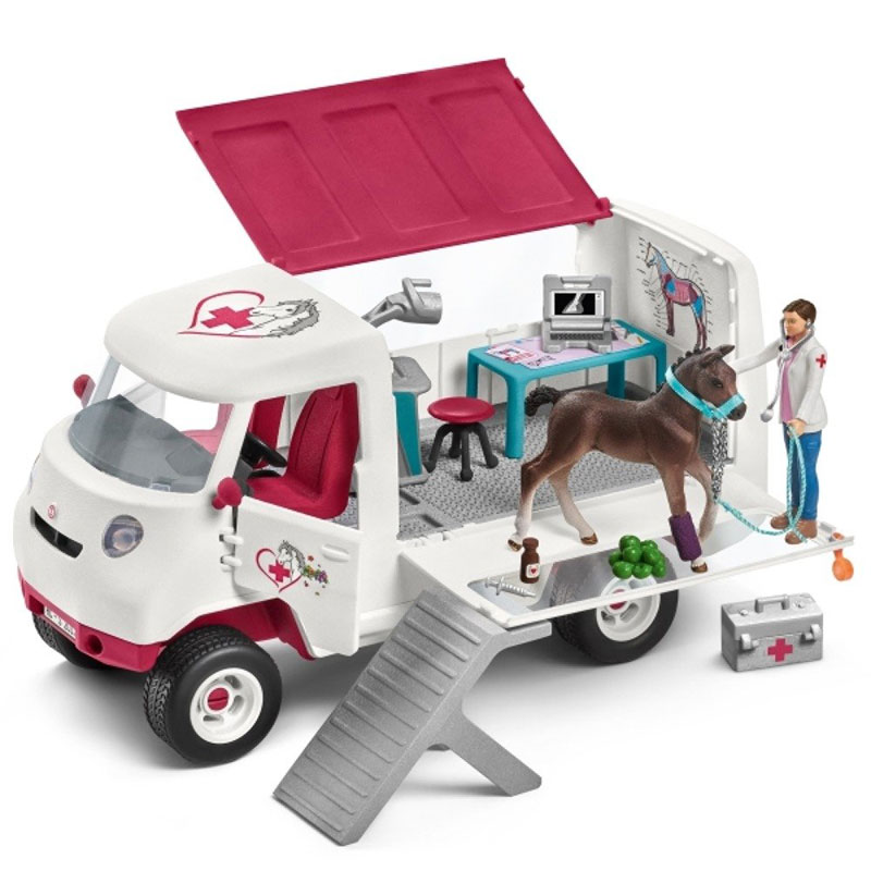 Schleich Figure Konji - Škola jahanja i mobilna veterinarska ambulanta 72121 - detalj