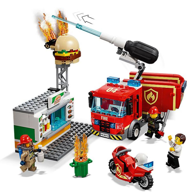 LEGO® City Kocke - Vatrogasci - Gašenje požara u Burger Baru 60214 - detalj