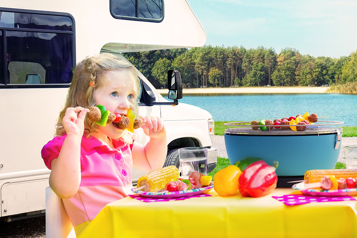 Feuerdesign Stoni roštilj na ćumur VESUVIO plavi - detalj