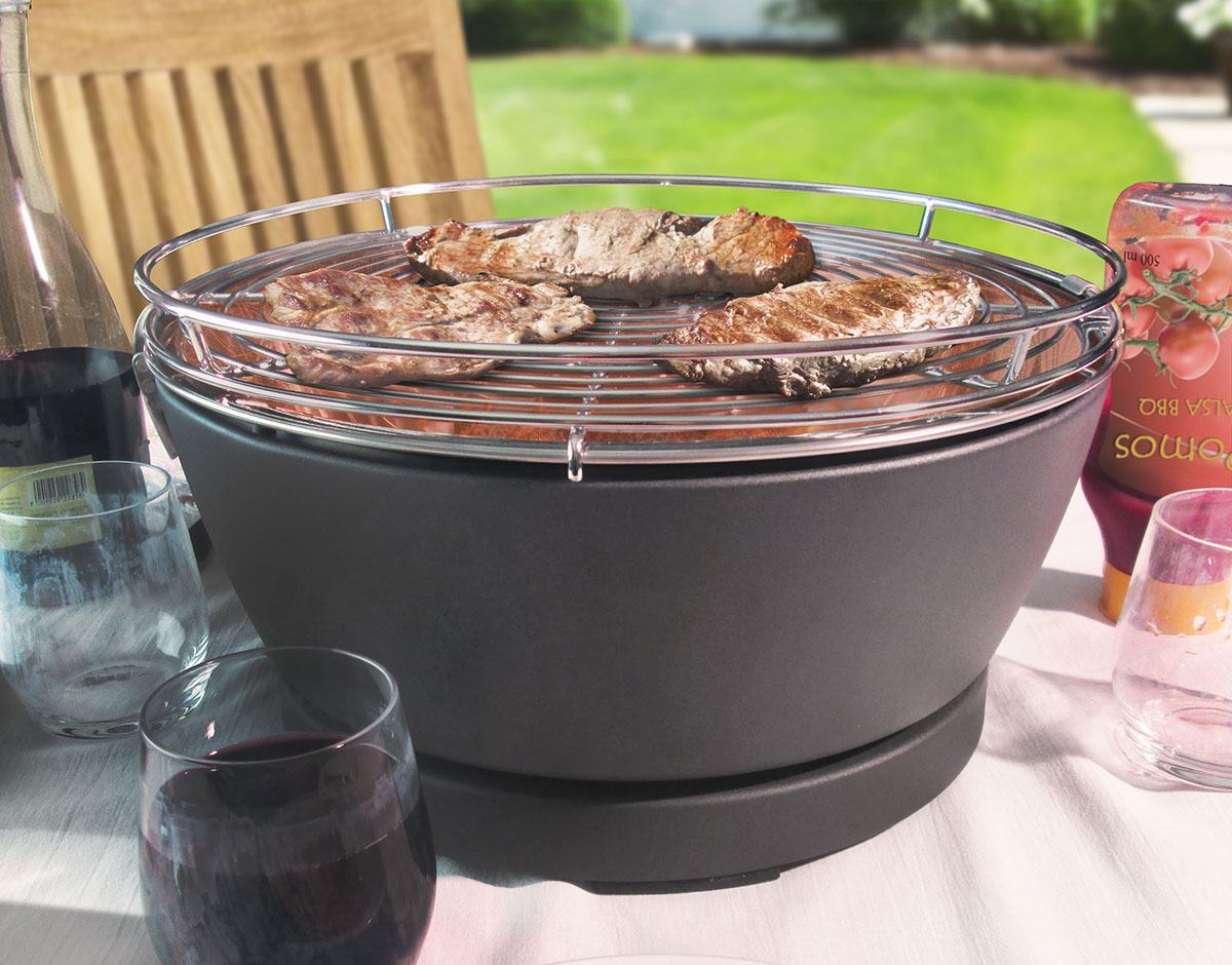 Feuerdesign Stoni roštilj na ćumur VESUVIO antracit - detalj