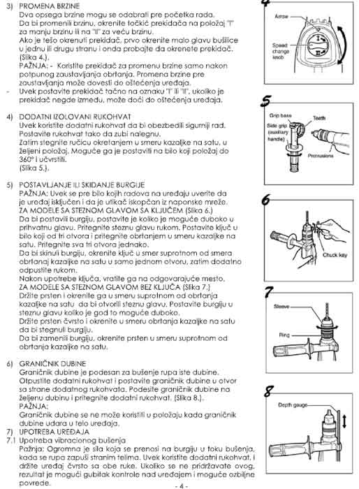 Vibraciona bušilica WSB900A 71090099 - detalj