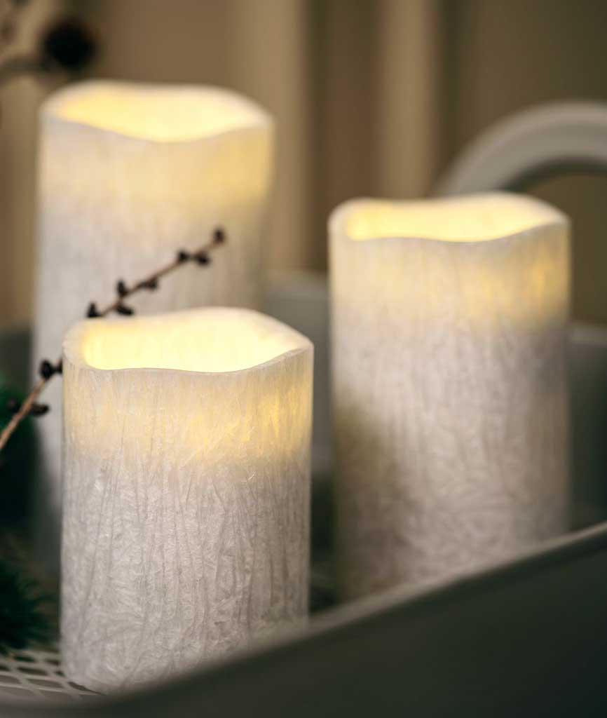 Tri LED sveće na baterije - detalj