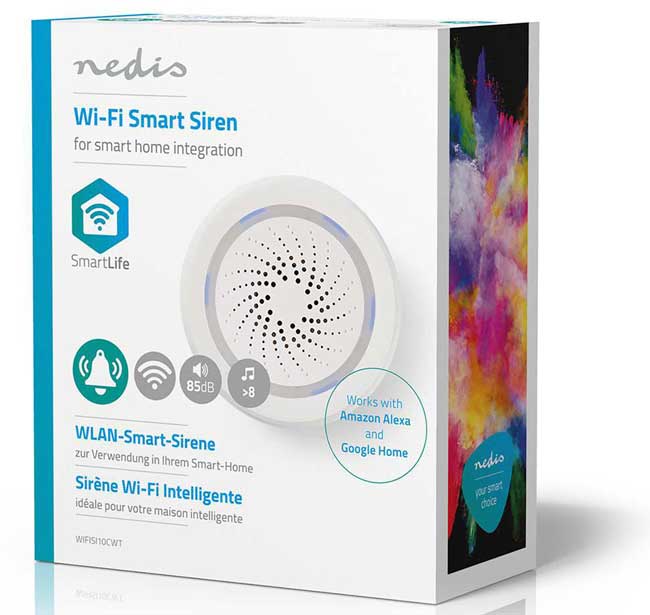 Smart Wi-Fi Alarmna sirena Nedis WIFISI10CWT - detalj