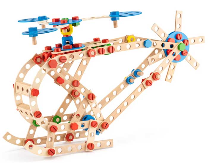 WOODY Drveni set sa alatom 340 delova Inženjer 90893 - detalj