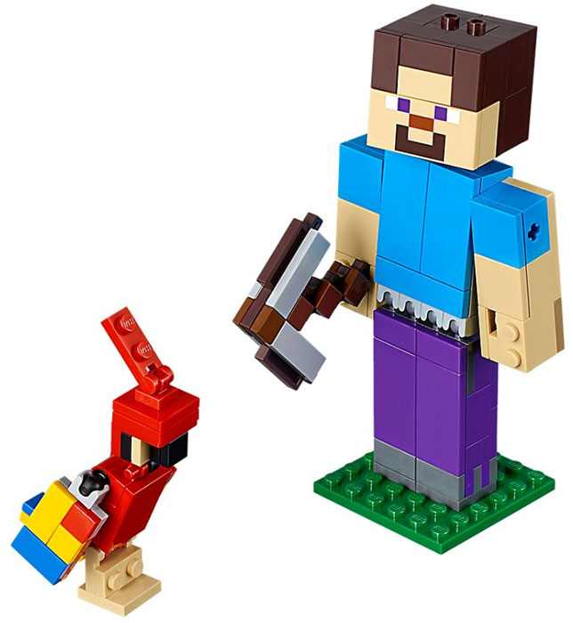 LEGO® Kocke Minecraft - Velika figura Stiva sa papagajem 21148 - detalj