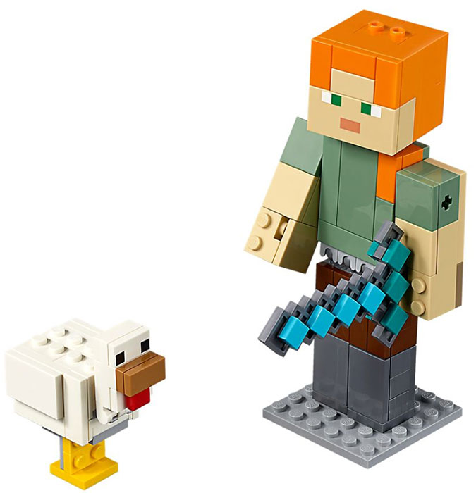 LEGO® Kocke Minecraft - Velika figura Aleksa sa piletom 21149 - detalj
