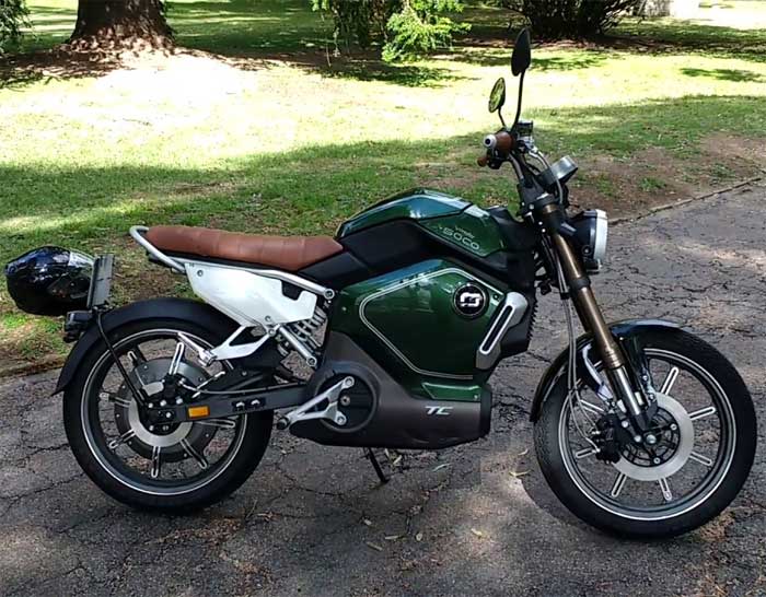 Električni Motocikl - Skuter Super Soco TC Green - detalj