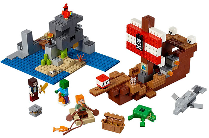 LEGO® Kocke Minecraft - Piratski brod 21152 - detalj