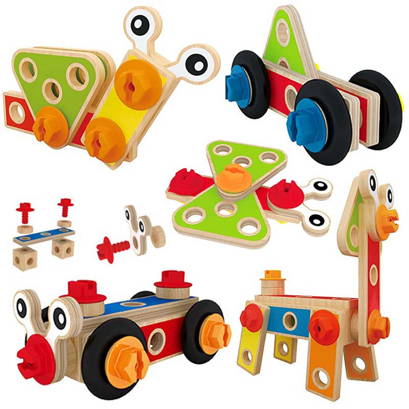 Drvena igračka Konstruktor set Uradi sam - detalj