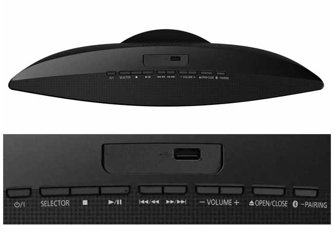 Panasonic muzička linija CD USB Micro System SC-HC200EG-K - detalj