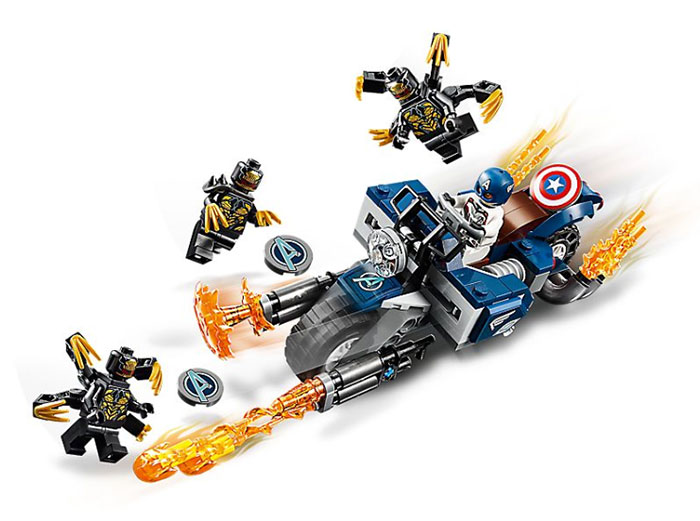 LEGO® Kocke Super Heroji - Avengers - Kapetan Amerika i motor 76123 - detalj