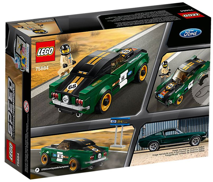 LEGO® Kocke Speed Champions - 1968 Ford Mustang Fastback 75884 - detalj