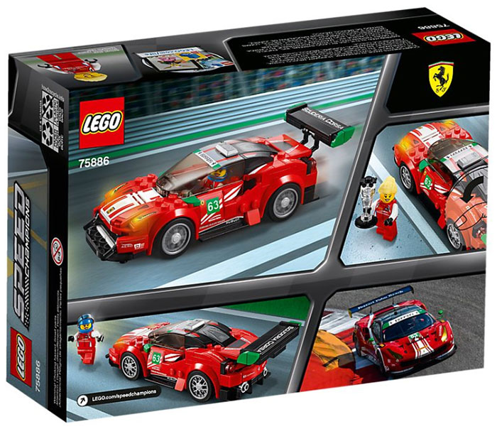LEGO® Kocke Speed Champions - Ferrari 488 GT3 Scuderia Corsa 75886 - detalj