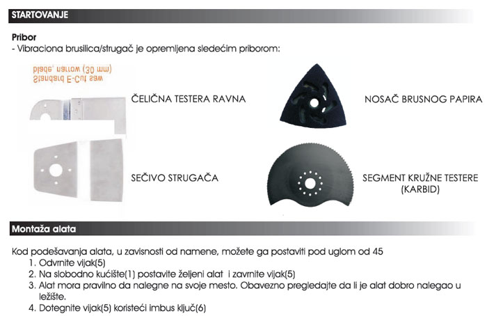 Vibraciona brusilica WMS250 3 u 1 72225090 - detalj