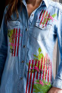 PEBEO Setacolor 3D - Brod line Effect - Reljefna boja za tekstil Fuchsia 20ml 664682 - detalj