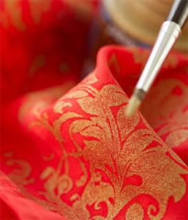 PEBEO Setacolor - Shimmer Opaque - Pokrivna boja za tekstil 45ml PASSION RED 664754 - detalj